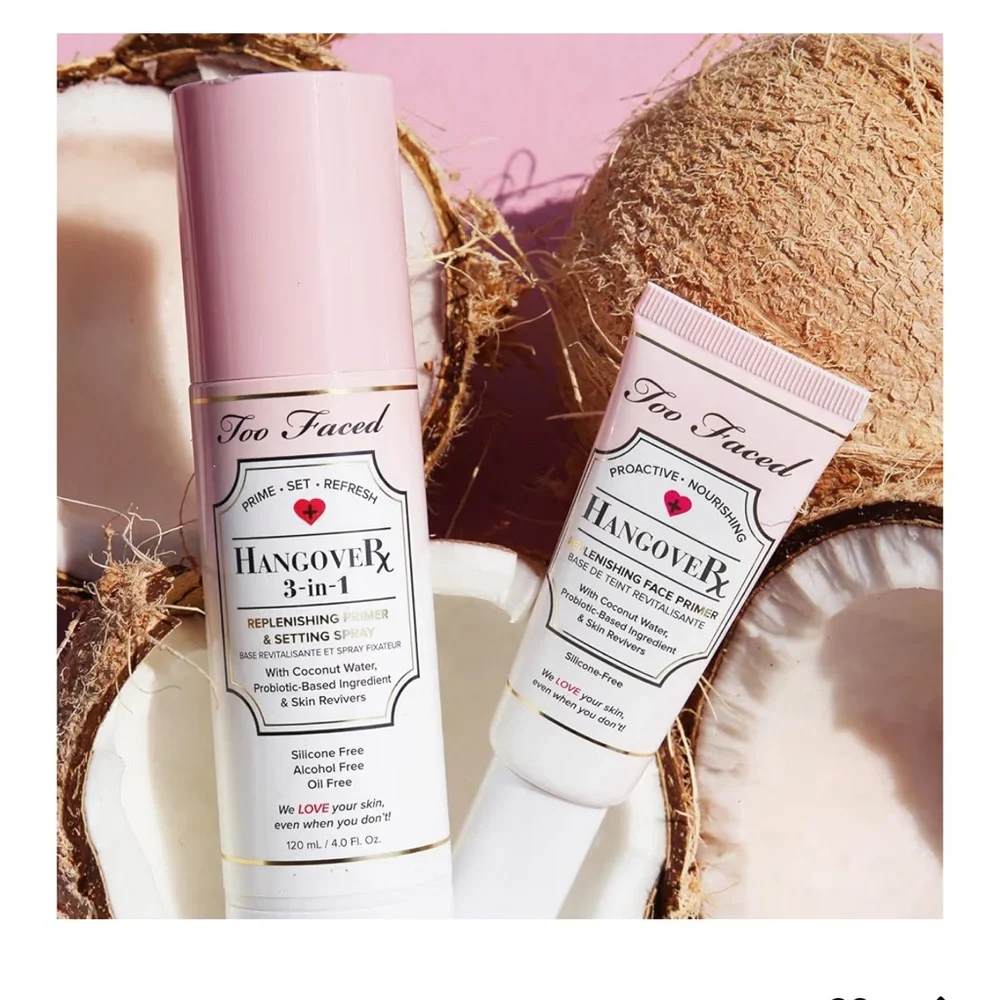 Too Faced Hangover 3 in 1 Hydrating Replenishing Primer &Setting Spray 30 ml NEW